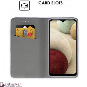 Telone smart magnet serijos atverčiamas dėklas - juodas (Samsung A12)
